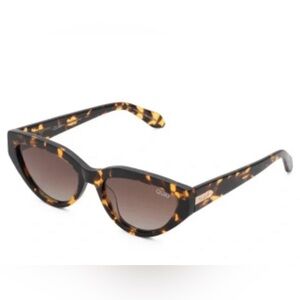 Quay Australia NARROW DOWN Brown Tortoise Polarized Sunglasses
